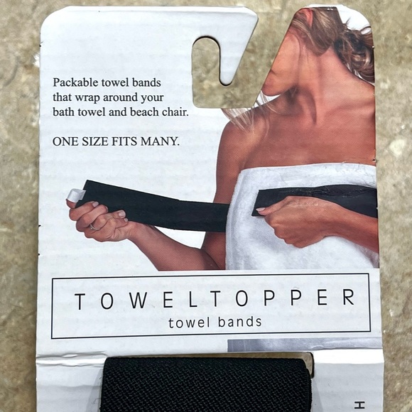 NWT TOWELTOPPER HAND CRAFTED BAND HOLDS TOWEL UP W/ ADJUSTABLE VELCRO UPPER BAND - Picture 11 of 12